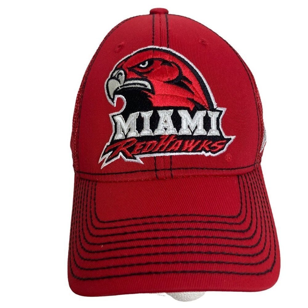 Adidas Fitmax 70 Hat Miami Redhawks Miami University Ohio Small Medium Mesh Back